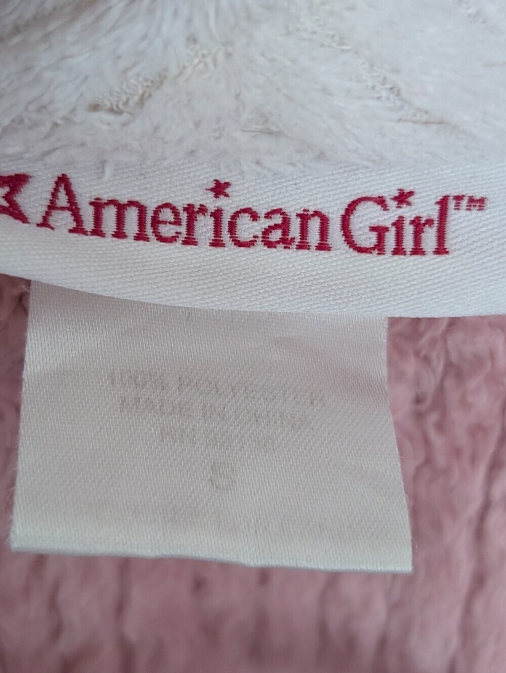 American Girl Emily Pink Chenille Robe with Belt for Girl Small Retired Matching - Picture 5 of 8
